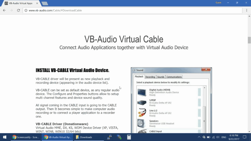 Install Virtual Audio Cable